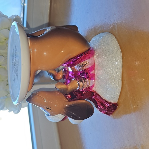 Bath & Body Works Dachshund Candle Holder - Brown and Pink - Picture 2 of 3